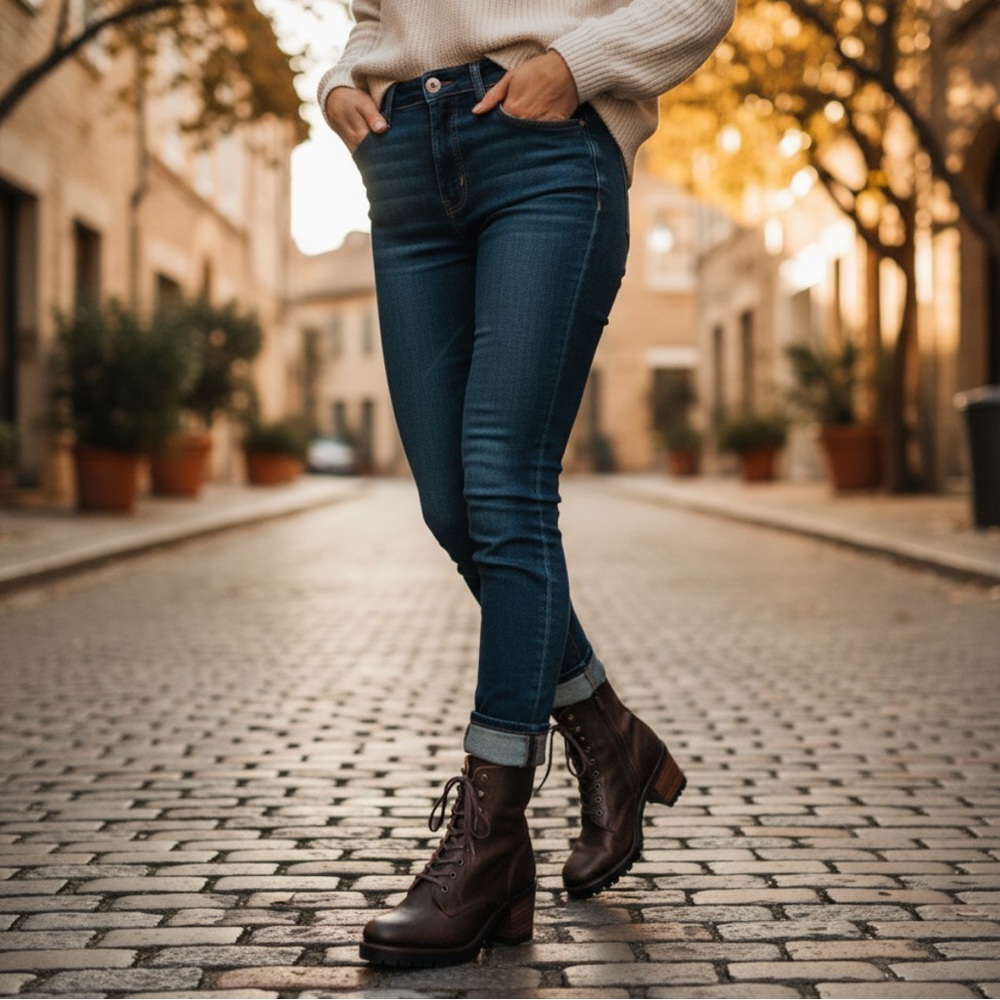 $528 Frye Sabrina Moto Brown Lace Up Leather Chunky Lug Heel Combat Ankle Bootie - Picture 3 of 16